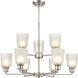 Amberle 9 Light 29.25 inch Brushed Nickel Chandelier Ceiling Light